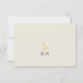 Cartons Réponse Ivory Floral Monogram Wedding (Dos)