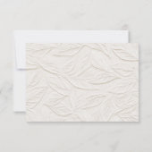 Cartons Réponse Ivory Leaves Elegant Wedding QR code  (Dos)