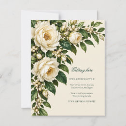 Cartons Réponse Ivory Roses & Emerald Getting Here