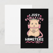 Cartons Réponse J'Aime Vraiment Hamsters Ok (Devant / Derrière)