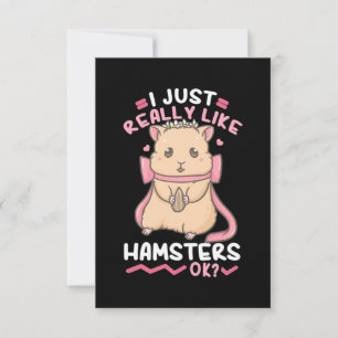 Cartons Réponse J'Aime Vraiment Les Hamsters