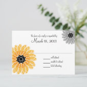 Cartons Réponse Jardin artistique Jaune et gris Mariage (Debout devant)