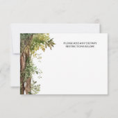Cartons Réponse Jardin d'aquarelle bois Jardin Mariage (Dos)