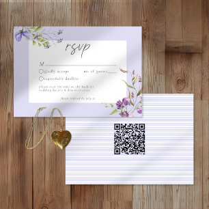 Cartons Réponse Jardin de fleurs sauvages de lavande Mariage roman