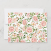 Cartons Réponse Jardin de roses roses élégant (Dos)