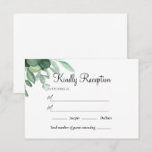 Cartons Réponse Jardin d'été Aquarelle Mariage floral (Devant / Derrière)