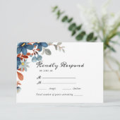 Cartons Réponse Jardin d'été Aquarelle Mariage floral (Debout devant)