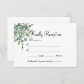 Cartons Réponse Jardin d'été Aquarelle Mariage floral (Devant / Derrière)