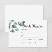 Cartons Réponse Jardin d'été Aquarelle Mariage floral (Devant / Derrière)