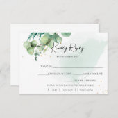 Cartons Réponse Jardin d'été Aquarelle Mariage floral (Devant / Derrière)