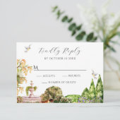 Cartons Réponse Jardin esthétique aquarelle (Debout devant)