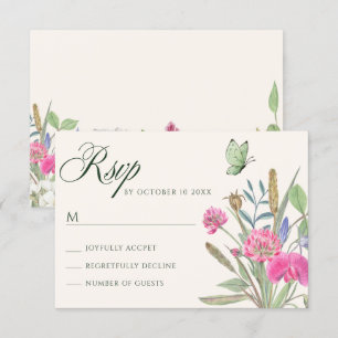 Cartons Réponse Jardin floral esthétique