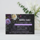 Cartons Réponse Jardin gothique élégant et sombre de couleur pourp (Debout devant)