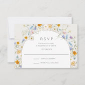 Cartons Réponse Jardin Wildflower Printemps Mariage d'été (Devant)