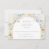 Cartons Réponse Jardin Wildflower Printemps Mariage d'été (Devant)
