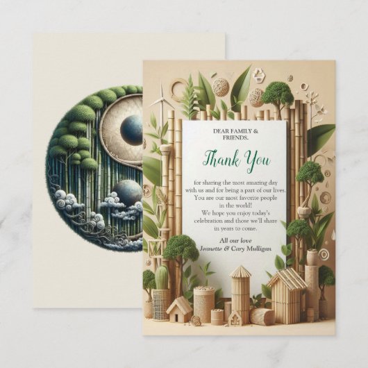 Cartons Réponse Jardins et bâtiments écologiques en Harmonie (Devant / Derrière)