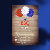 Cartons Réponse Je fais du BBQ Fleur patriotique