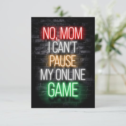 Cartons Réponse Je Ne Peux Pas Interrompre Mon Jeu En Ligne (Debout devant)