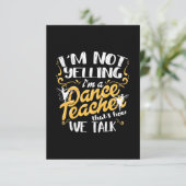 Cartons Réponse Je Suis Un Enseignant De Danse (Debout devant)