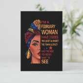 Cartons Réponse Je suis une femme de février (Debout devant)