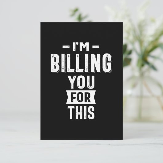 Cartons Réponse Je te facture pour ça (Debout devant)