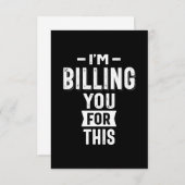 Cartons Réponse Je te facture pour ça (Devant / Derrière)