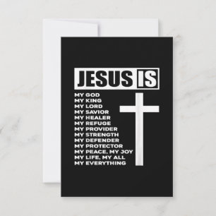 Cartons Réponse Jésus Love   Jesus Is My God My King My Everything