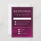 Cartons Réponse Jewel Tone Romance | Garnet | Mariage (Devant)