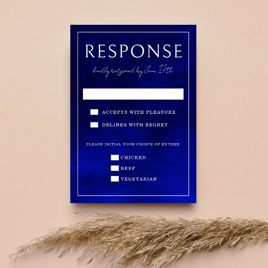 Cartons Réponse Jewel Tone Romance | Saphyre | Mariage