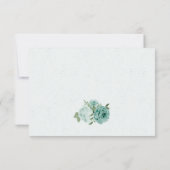 Cartons Réponse joli bleu feuille vert fleurs (Dos)
