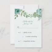 Cartons Réponse joli bleu fleurs vert feuille botanique (Devant)