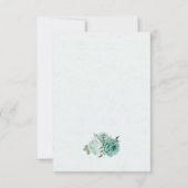 Cartons Réponse joli bleu fleurs vert feuille botanique (Dos)