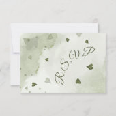 Cartons Réponse joli bleu marine rose fleurs verdure choix de repa (Dos)