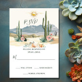 Cartons Réponse Joli Cactus Flower | Mariage du désert de Cactus