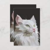 Cartons Réponse Joli Chat Kitten Design (Devant / Derrière)