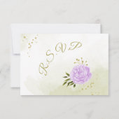 Cartons Réponse joli fleurs violettes vert feuille botanique (Dos)