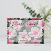 Cartons Réponse Joli motif fleuri rose boho (Debout devant)