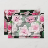 Cartons Réponse Joli motif fleuri rose boho (Devant / Derrière)