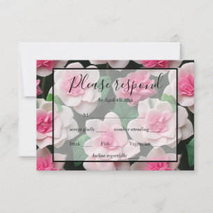 Cartons Réponse Joli motif fleuri rose boho
