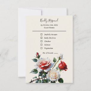 Cartons Réponse Joli rose blanc rose rose rose mariage floral