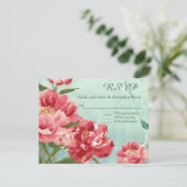 Cartons Réponse Jolie fleur rétro Chintz Peony Flowers n Oiseaux (Debout devant)