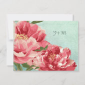 Cartons Réponse Jolie fleur rétro Chintz Peony Flowers n Oiseaux (Dos)