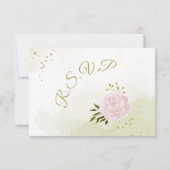 Cartons Réponse jolies fleurs roses feuilles vertes botanique (Dos)