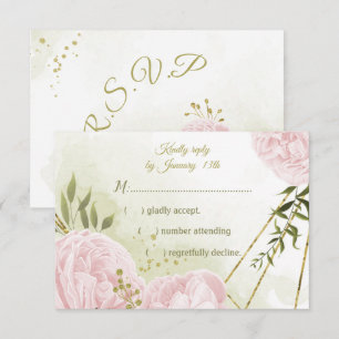 Cartons Réponse jolies fleurs roses feuilles vertes botanique