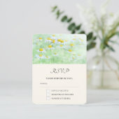 Cartons Réponse Jolies marguerites dans une photo de terrain (Debout devant)