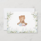 Cartons Réponse Jote Teddy Bear Chic High Tea Party Baby shower (Dos)