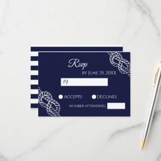 Cartons Réponse Jouer le noeud corde nautique Blanc & Mariage de m