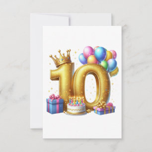 Cartons Réponse Joyeux 10ème Anniversaire