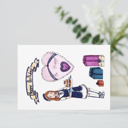 Cartons Réponse Joyeux anniversaire (Debout devant)