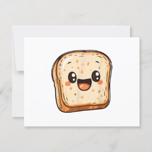 Cartons Réponse Joyeux dessin en tranches de pain souriant toast